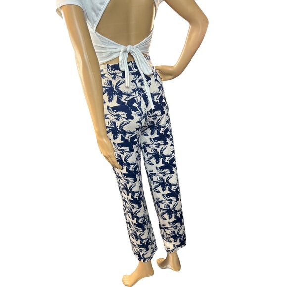 (6 for $25) LOVE POEM Hawaiian Floral Print Summer Lounge Pants Size Medium - Picture 4 of 6